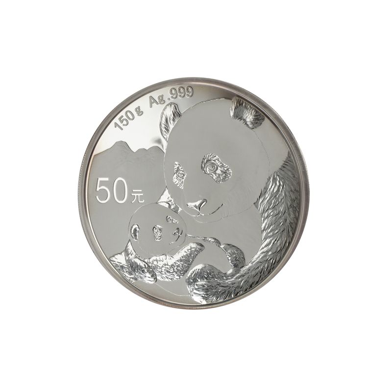 China 50 Yu Panda  2019 Box + CoA, 150 g.  Silber PP
