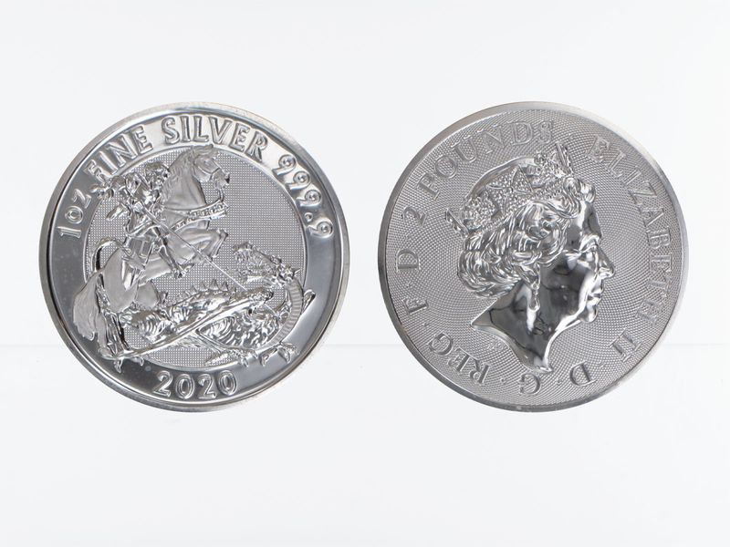 GB 2 Pfd. Silber Valiant St. Georg Drachentöter 2020, 1 oz