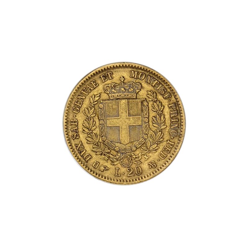 Italien Sardinien  Emanuele II  1852, 20 Lire Gold 
