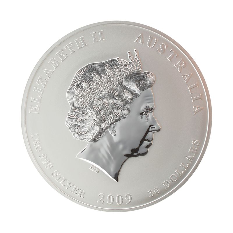 Australien 30 $ Ochse Lunar II  2009, 1 Kilo Kg  Silber