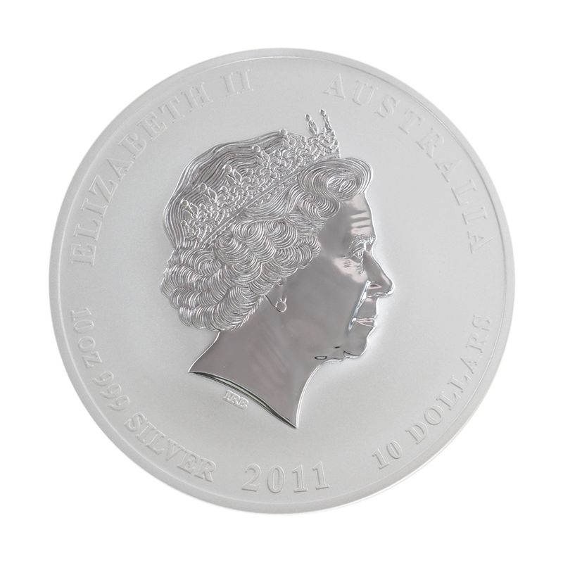 Australien 10$ Hase Lunar II  2011, 10 oz  Silber
