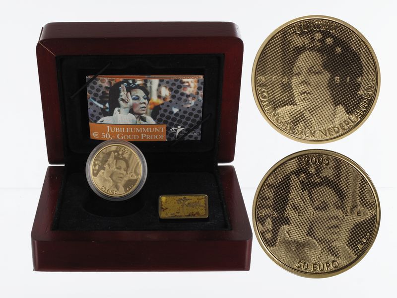 Niederlande 50 Euro Gold, 2005, 25 Jahre Beatrix, 