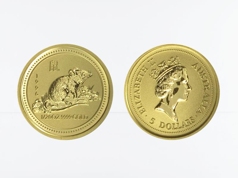 Australien 5 $ Lunar I Maus, 1/20 Unze  1996