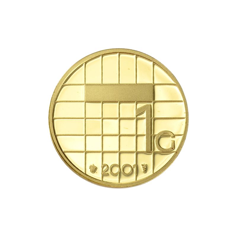 Niederlande 1 Gulden Gold, 2001, Abschiedsgulden
