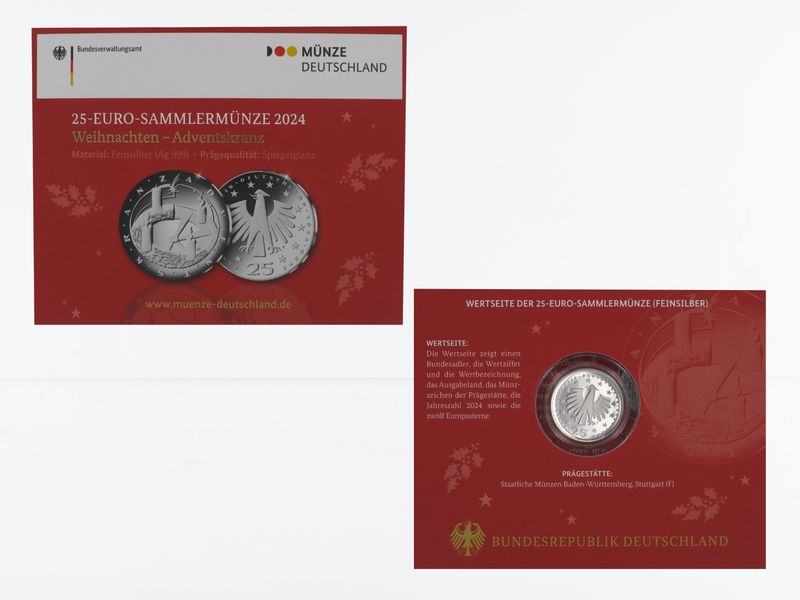 25 € Adventskranz 2024 F, 2023 Blister PP