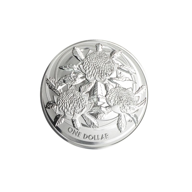 Australien 1$ Wildflowers of Australia 2022 Waratah, 1 oz  Silber