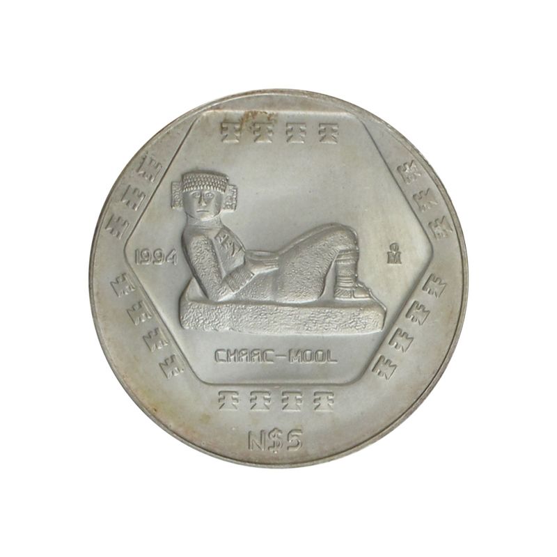 Mexiko Maya, Chaac Mool 1994, 5 Pesos Silber