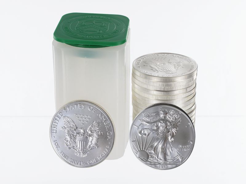 USA  1 $ Silver Eagle, 2015 Tube,  20 x 1 Unze,