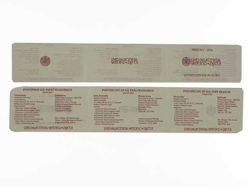 Vatikan original KMS, 2024 PP, PP + Goldmünze