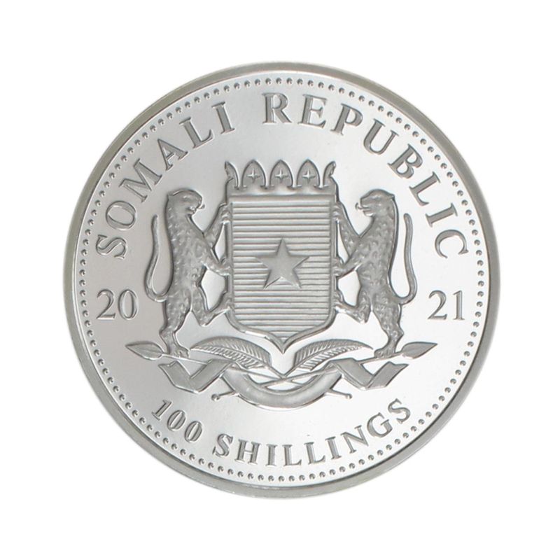 Somalia 100 Sh. Leopard  2021, 1 Unze