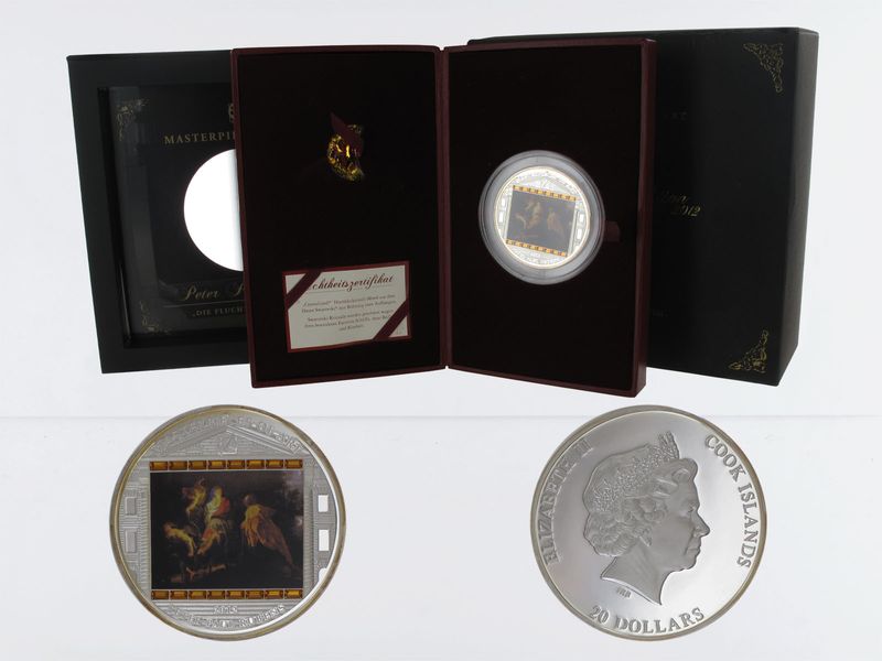 Cook Islands 20$ Masterpieces of Art 2012, 3 oz  Silber