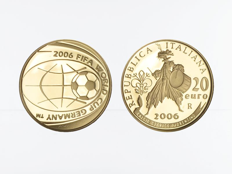 Italien 20 Euro Gold, 2006, Fußball-WM 2006, original
