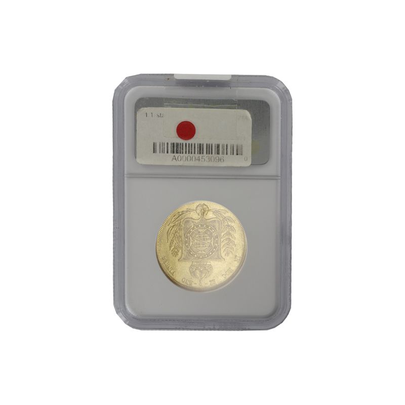 Brasilien 20000 Reais König Peter II., 1867 Slab NGC XF45