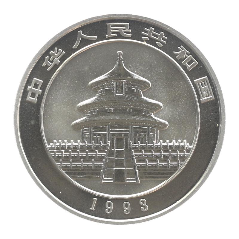 China 10 Yu Panda  1993 (Typ 1), 1 oz  Silber