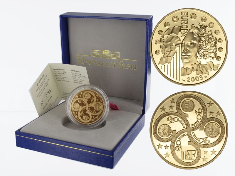 Frankreich 20 Euro Gold, 2003,  Europa