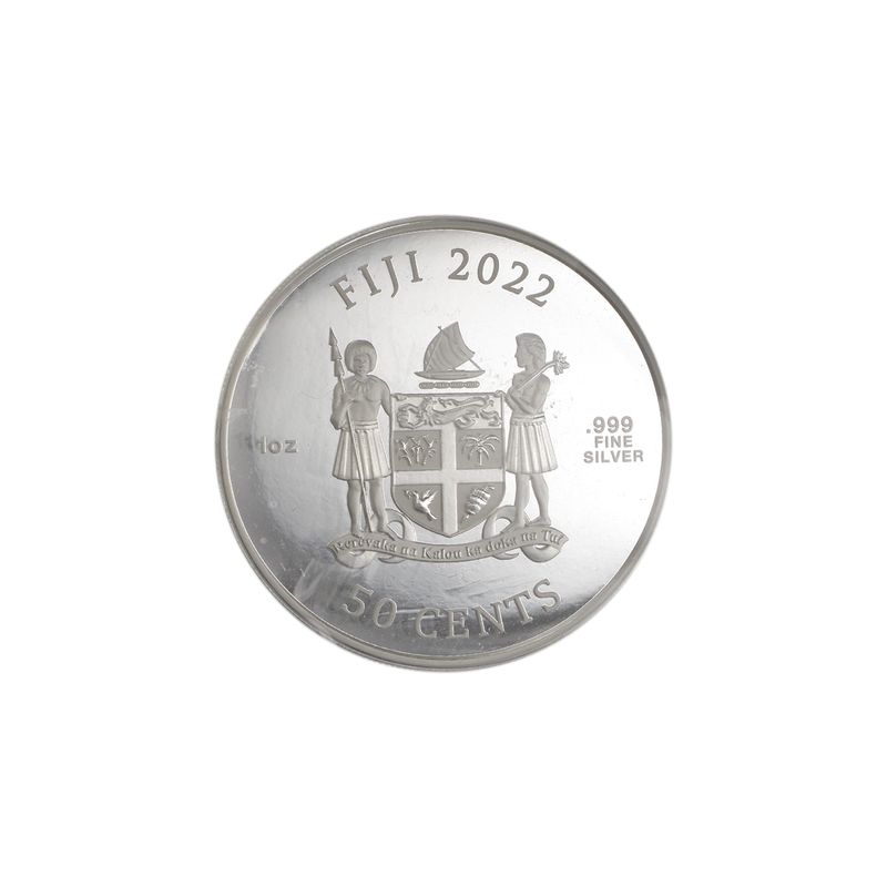 Fiji 1/2 $  Cats coloriert 2022,  1 Unze