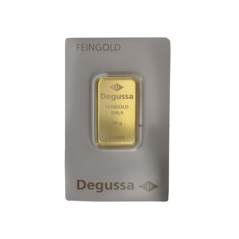 20 Gramm Goldbarren 999,9 Feingold, Zertifikat