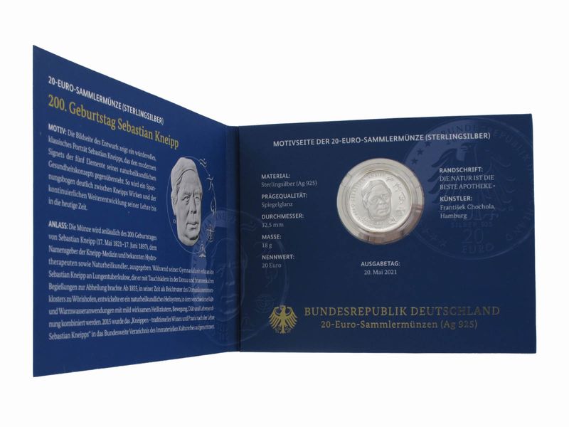 20 € Sebastian Kneipp  2021, Blister PP