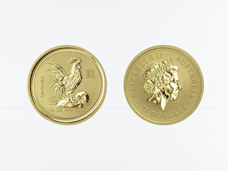 Australien 25 $ Lunar I  Hahn, 1/4 Unze  2005