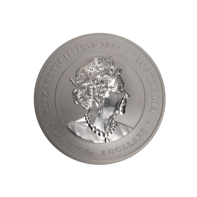 Australien 2$ Drache Lunar III  2024, 2 oz  Silber