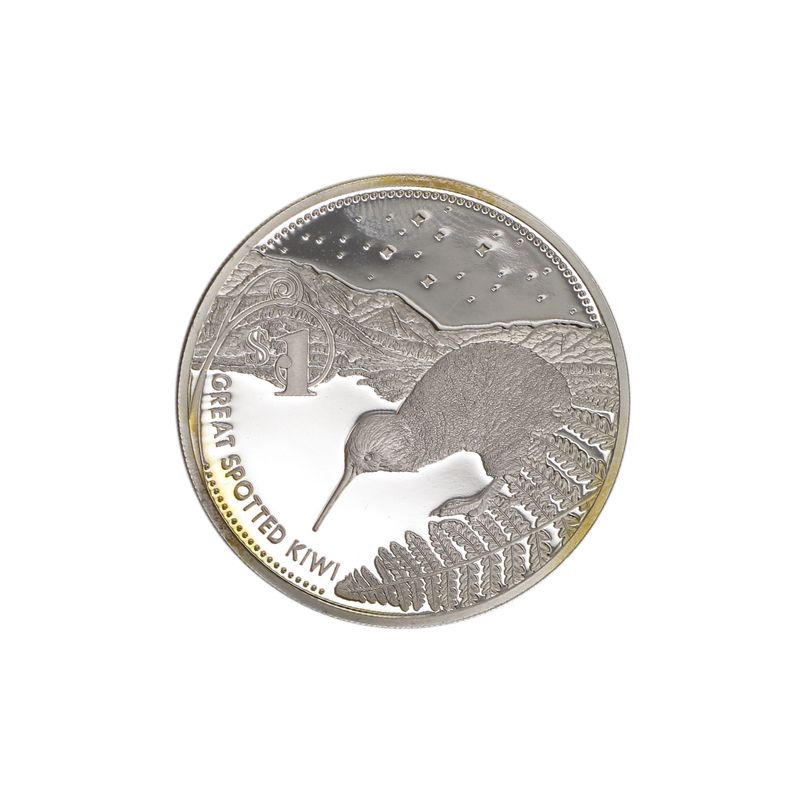 Neuseeland 1$ Kiwi 2007, 1 oz  Silber proof 