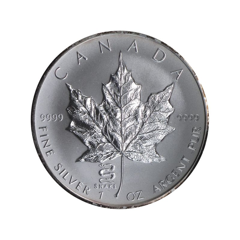 Kanada 5$ Maple Leaf 2001, Privy Mark  Schlange