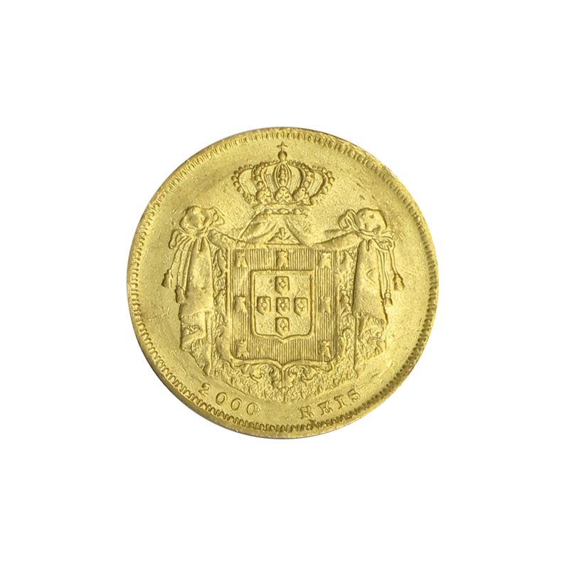Portugal 2000 Reis Gold, Pedro V 1859