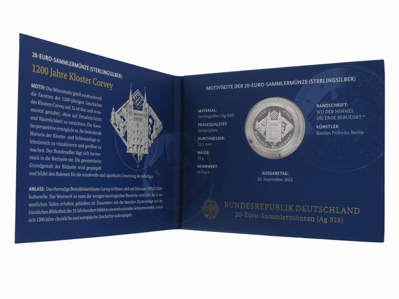 20 € Kloster Corvey  2022, Blister PP