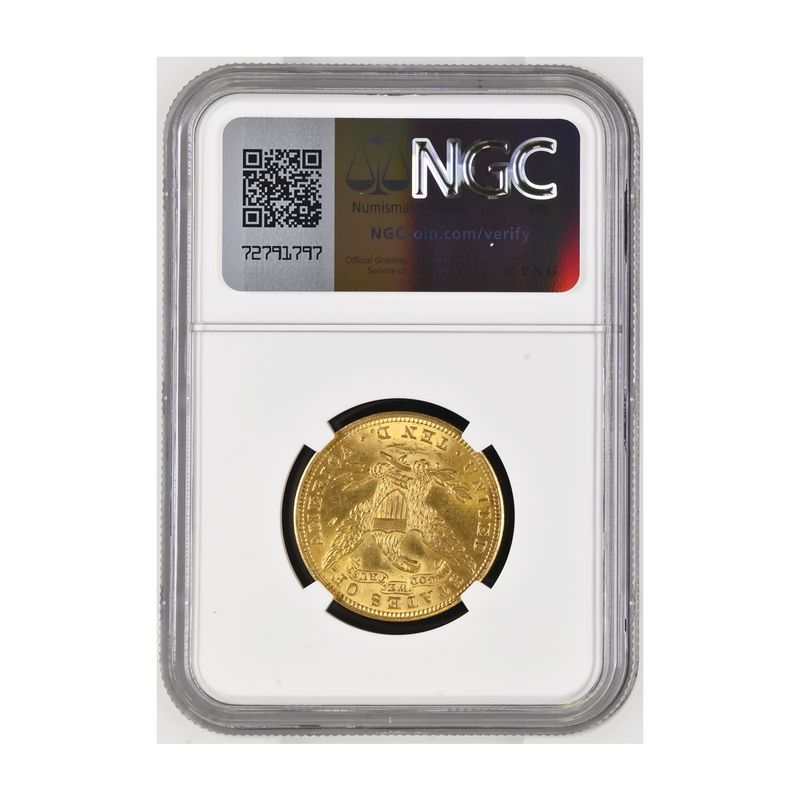USA 10 Dollars Gold Eagle/Kopf 1907 , Slab NGC MS62