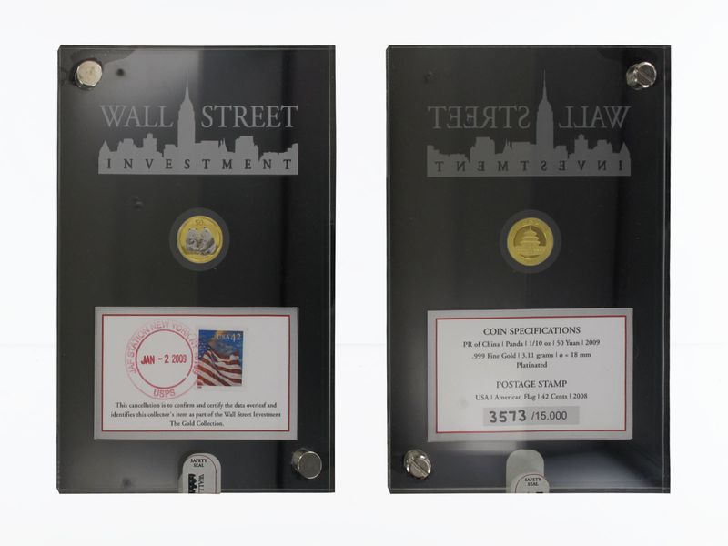 China 50 Yu  Panda 2009 platiniert, 1/10 Unze Feingold