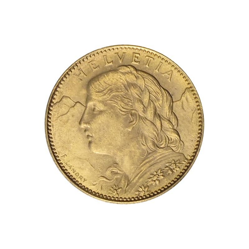 Schweiz 10 Franken Vreneli Goldmünze 1922