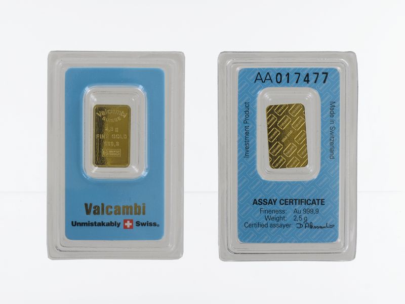 2,5 Gramm 999,9 Feingold Zertifikat