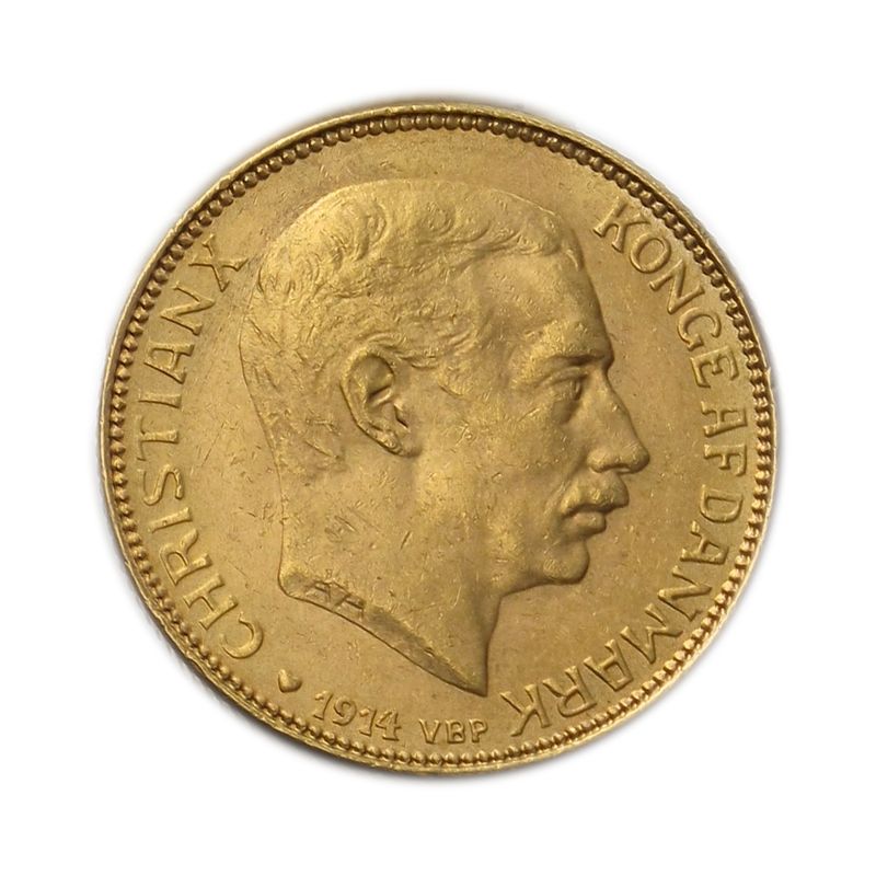 Dänemark Christian X  1914, 20 Kroner Gold 