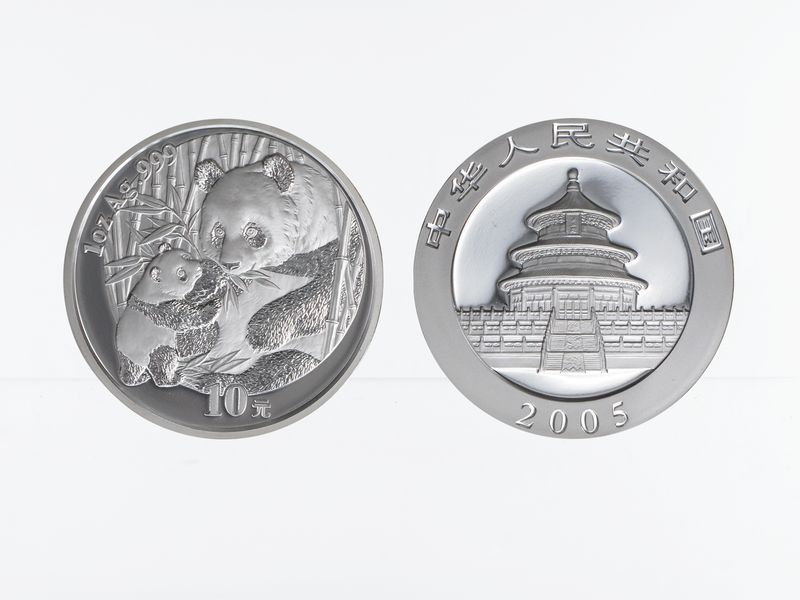 China 10 Yu Panda  2005, 1 oz  Silber