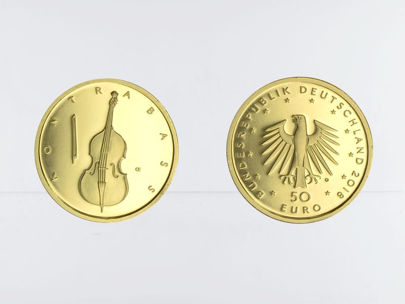 BRD 50 Euro Gold, 2018, Kontrabass ohne (B+C)