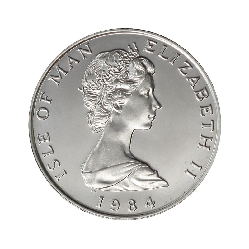 Isle of Man 1 Noble Wikinger Schiff 1984, 1 oz Platin