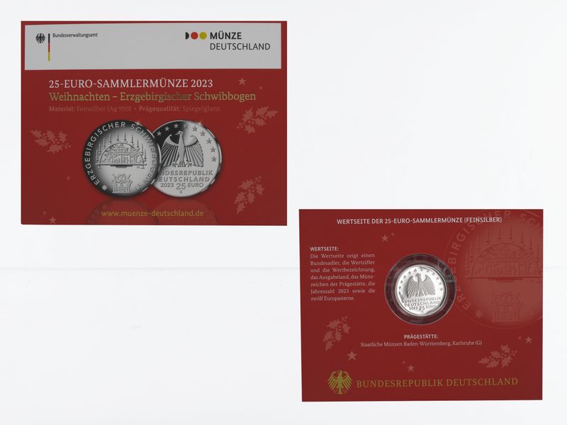 25 € Erzgebirgischer Schwibbogen G, 2023 Blister PP