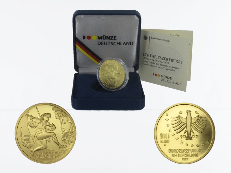 BRD 100 Euro Gold, 2025, Aus dem Leben eines Taugenichts J