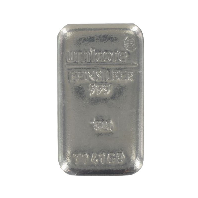 500 Gramm Silberbarren 999,9 Feinsilber