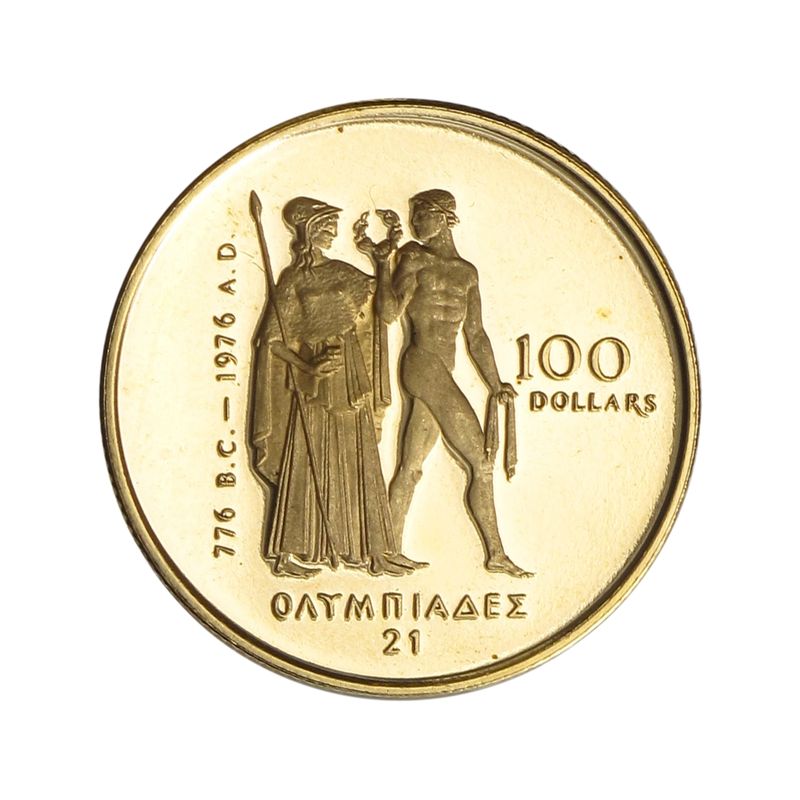 Kanada Göttin Athene 100 Dollars 1976, 1/2 oz 