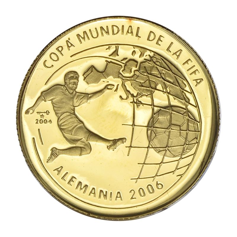 Kuba 25 Pesos Gold, 2004, Fußball-WM 2006