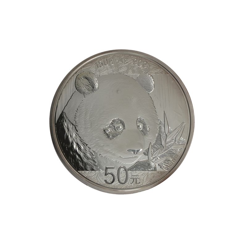 China 50 Yu Panda  2018 Box + CoA, 150 g.  Silber PP