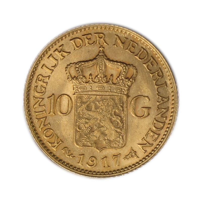 Niederlande 10 Gulden Gold Königin Wilhelmina I. 1917