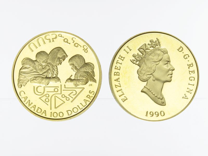 Kanada Eskimofamilie 100 Dollars 1990,  proof 