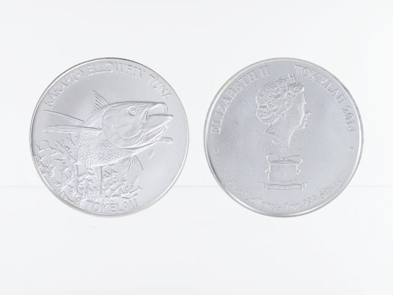 Tokelau 5 Dollar Kakahi-Yellow Tuna 2014, 1 oz Silber