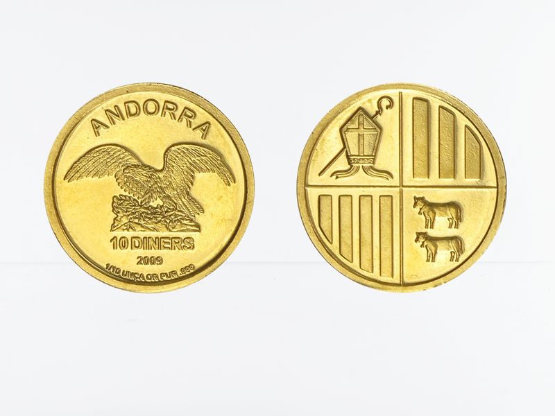 Andorra 10 D. Andorra Eagle, 1/10 oz Feingold