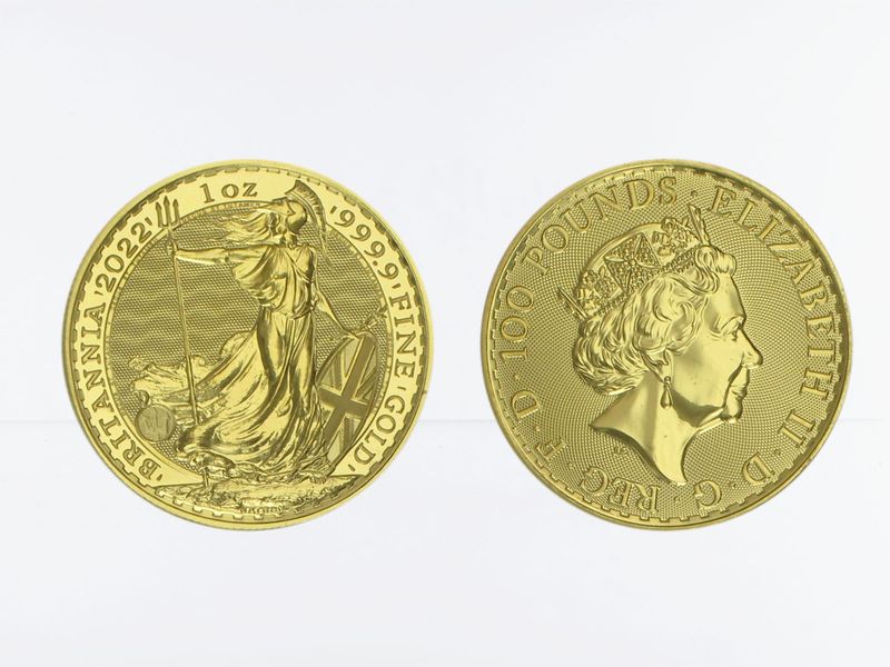Großbritannien  100 Pfund Britannia  2022, 1 Unze 