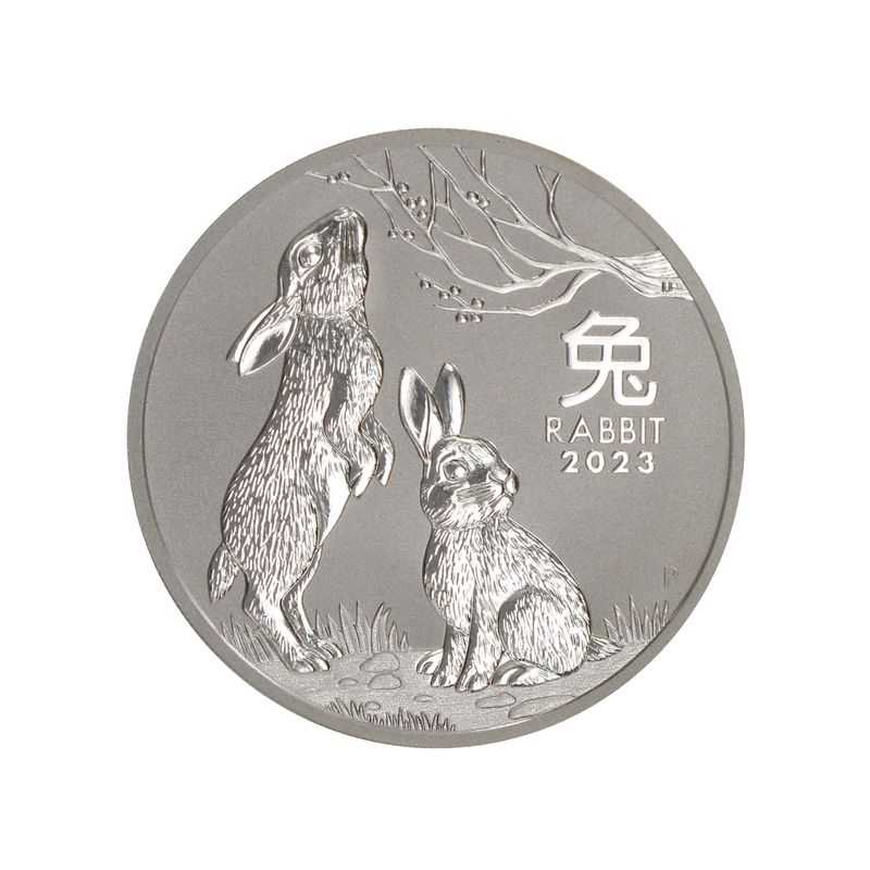 Australien 1$ Hase Lunar III 2023, 1 oz  Silber
