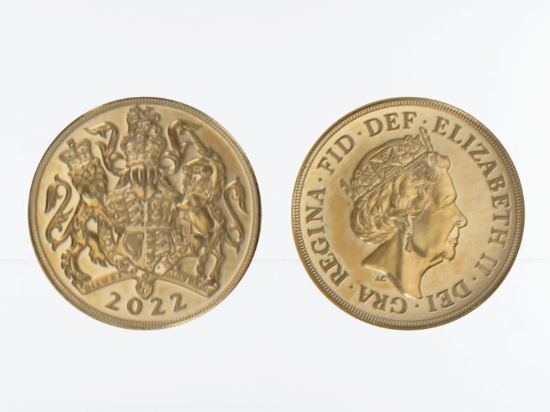 1/2 Pfund Elisabeth II. 2022, Löwen und Einhorn