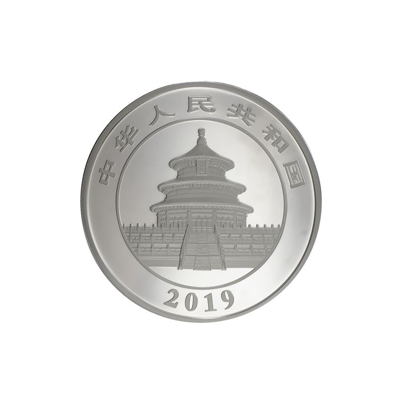 China 50 Yu Panda  2019 Box + CoA, 150 g.  Silber PP